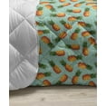 thumbnail image 3 of Floral Down Alternative Comforter, Rose Petals Sakura Lily Flowers Blooms Romance Florets Design, Microfiber Quilt for All Season, 5 Sizes, Fern Green Pale Pink, by Ambesonne, 3 of 3