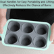 thumbnail image 5 of Molde de silicona para cupcakes con marco de metal, molde de silicona para muffins, molde para 6 muffins, molde para hacer bocaditos de huevo, 5 of 7