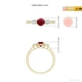 thumbnail image 4 of ANGARA Natural Cathedral Three Stone Ruby & Diamond Engagement Ring in 14K Yellow Gold for Women (Size-5mm) | July Birthstone, Birthday, Anniversary, Jewelry Gift for Women | Natural Ruby Ring, 4 of 8