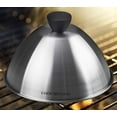 thumbnail image 3 of Cook N Home Stainless Steel 6 Inch Basting Cover, Grill Cooking Steaming Dome lid Set of 2, Multipurpose Kitchen Cooking & Outdoor Barbecue Covers, Dishwasher Safe, 3 of 4
