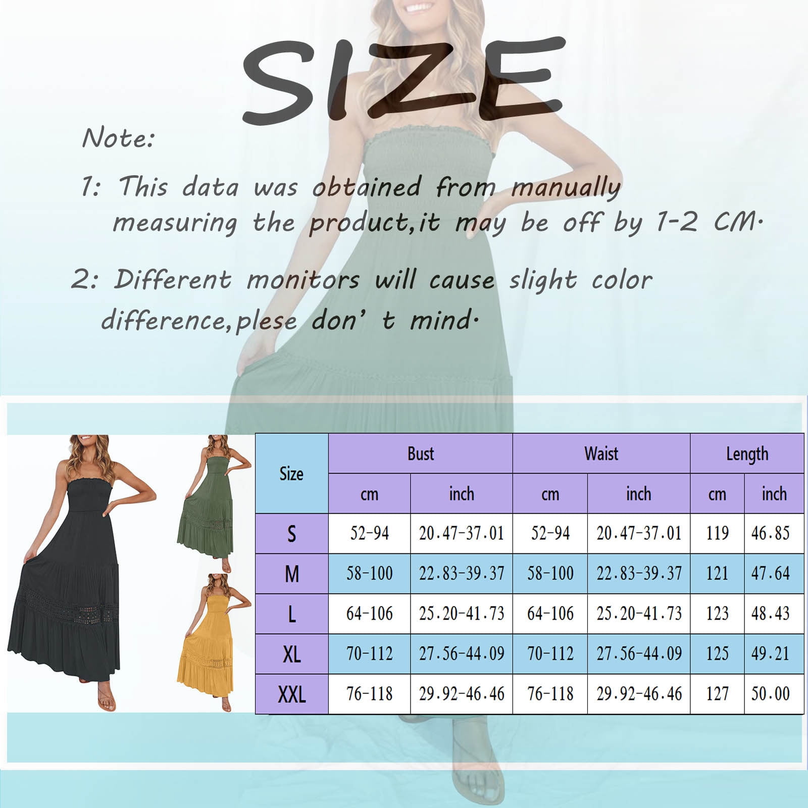 Womens Dresses Casual Summer Bohemian Strapless Off Shoulder Lace Trim Backless Flowy A Line Beach Long Maxi Dress