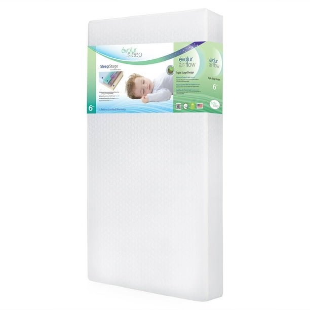 Evolur Sleep Triple Stage Air Flow Crib Mattress with Natural Fiber