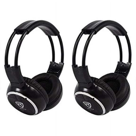 (2) rockville rfh3 wireless infrared ir car headphones for any car monitor