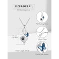 thumbnail image 5 of I Love You Necklace 100 Languages Projection Necklace 925 Sterling Silver Sunflower Butterfly Pendant Necklace Jewelry Romantic Mothers Birthday Christmas Gifts for Friend Women, 5 of 7