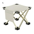 thumbnail image 4 of Yuarrent Sillas plegables ligeras para aventuras de mochilero Sillas plegables Compactas Fáciles de instalar Duraderas carpas blanco Gran tamaño, 4 of 6