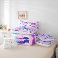 thumbnail image 4 of Rainbow Unicorn Comforter Set 7 Piece Bed in a Bag Twin,Cute Dreamy Horse Bedding Sets,Princess Magical Animal Sheet Set with Comforter Cupcakes Dessert Bed Set,Kawaii Unicorn Gifts, 4 of 5