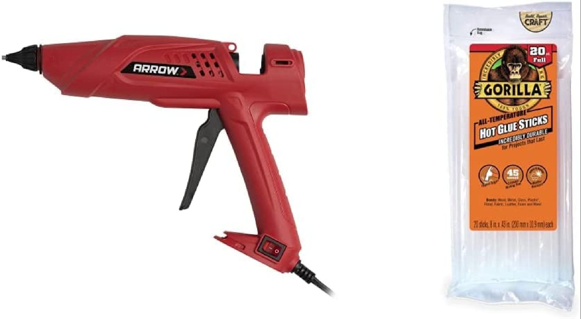 300Watt Heavy Duty Professional Electric Hot Melt Glue Gun, Clear