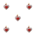 thumbnail image 2 of Langgg Keyring Keyholder DIY Small Decorative Purse Pendent Multipurpose Sweet Gift Workmanship Bag Decor Heart Keychain Red 5Set, 2 of 6