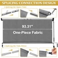 thumbnail image 5 of Shade&Beyond Outdoor Roller Shades 6' W x 8' H,Cordless Patio Shades Roll Up Outdoor Blinds with 90% UV Protection for Porch Gazebo,Gray, 5 of 7