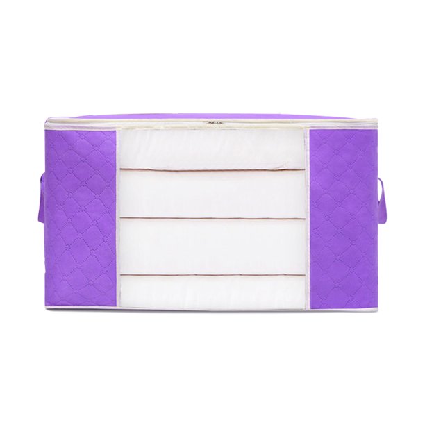 Ounissouiy Bolsa de almacenamiento de ropa de gran capacidad, organizador, bolsa de almacenamiento de ropa de tela resistente y bien organizada Almacenamiento y organización del hogar púrpura METRO