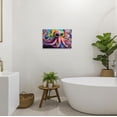thumbnail image 4 of ZHONGYUTONG Octopus Canvas Wall Art Abstract Ocean Animal Pictures Sea Coastal Artwork Print Marine Life Painting for Bathroom Decor Framed (12.00" x 18.00"), 4 of 5
