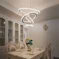 thumbnail image 3 of Lámpara colgante con anillos LED de cristal Chandelier Dixun, regulable, 3 of 7