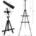 thumbnail image 6 of Art Painting Display Artist Easel Stand,General Portable Metal Adjustable Easels for Painting Canvases Height from 17 to 66 Inch - Carry Bag for Table-Top/Floor Displaying and Wedding Signs - Black, 6 of 8