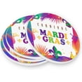 thumbnail image 3 of GZHJMY Mardi Gras Colorful Heraldic Lilyes Drink Coasters 1PCS,Absorbent Coaster,Marble Style Ceramic Bar Coaster for Tabletop Protection,Suitable for Kinds of Cups, 3 of 6