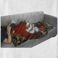 thumbnail image 6 of Animal Soft Flannel Fleece Throw Blanket, Black and White Swan Couple Ornamental Framework Romance Grace Tenderness Purity, Cozy Plush for Indoor and Outdoor Use, 50" x 60", Multicolor, by Ambesonne, 6 of 6