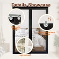 thumbnail image 5 of 60" x 80" Black Closet Sliding DoorFull Lite Mirror White With Hardware, 5 of 6