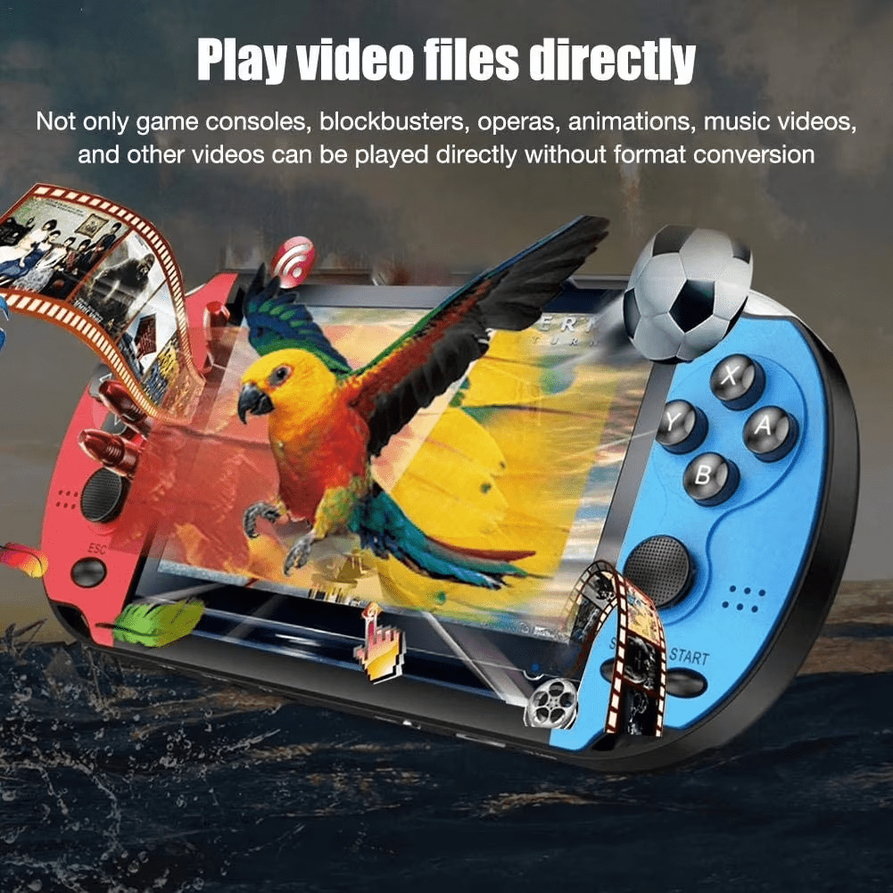 X7Plus 4.3Inch HD Screen Portable Audio Video Player Classic Play Built-in15000+ Games