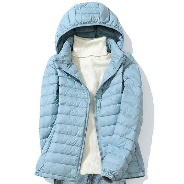 Parkas de manga larga para mujer, chaqueta de plumón con capucha, estilo coreano, corta, talla extra grande, chaqueta cálida de plumón blanca, abrigo para mujer