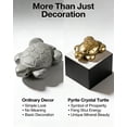 thumbnail image 5 of Natural Pyrite Crystal Turtle Figurine Mini Golden Tortoise Carving Feng Shui Wealth Decor Natural Stone Animal Statue for Desk Home Office for Mineral Collectors Spiritual Meditation, 5 of 7