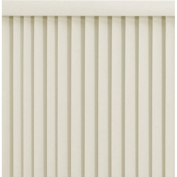 PowerSellerUSA Vertical Blinds for Patio Doors, 78W x 84L inches Large Window Blind Cordless, Anti Static Vinyl Slats Design with Aluminum Track, 3.5" Vanes Shade with Wand Controls, Solid Alabaster