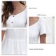 thumbnail image 3 of Vestido Con Botones Para Mujer, Cuello Redondo, Tela Suave, Informal, Plisado, Mangas Con Volantes Para Uso Diario ANGGREK Otros, 3 of 6