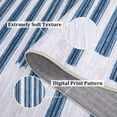 thumbnail image 3 of GlowSol 8'x10' Machine Washable Area Rug Contemporary Berber Stripe Area Rug Bohemian Rug Indoor Floor Carpet for Living Room Bedroom, Blue Lines, 3 of 6