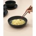 thumbnail image 3 of JoyJolt Mesa 4pc Stoneware Pasta Bowl set, 40oz - Matte Black, 3 of 8