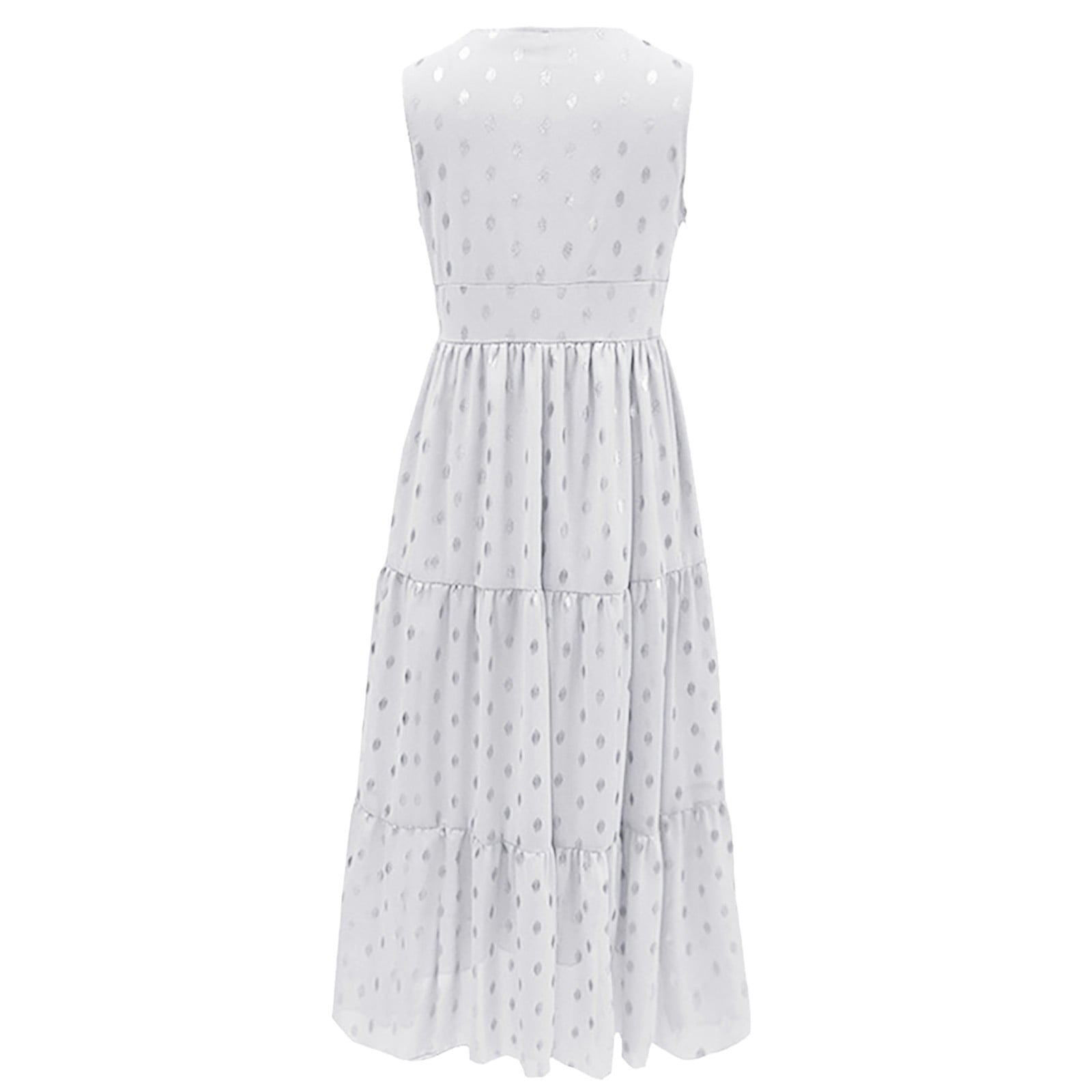 Ierhent Casual Dresses for Women Women Floral Embroidered Dress Long Puff Sleeve Square Neck Bohemian Flowy Dress with Pockets(White,XL)