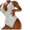 White, variant on Lovzfmll Women's One Piece Swimsuit Deep V-Neck Solid Halter, High Cut Spaghetti Straps Push-Up Open Back Beach Bathing Suit, White S
