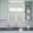 Sage Green, variant on 3 Piece Kitchen Curtains and Valances Set Sage Green Stripe Cafe Curtains 24 Inch Length Modern Simple Geometric White Striped Valance & Tier Curtain for Living Room Bedroom Window 54"x18" 27"x24"*2