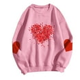 thumbnail image 4 of HAiming Valentine Womens Trendy Graphic Shirt Casual Long Sleeve Crew Neck Pullover Top Cute Outfit, 4 of 5