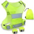 thumbnail image 4 of Reflective Vest With Arm Bands Running Gear Ultralight Mesh  Vest For Running Cycling Dog Walking Motorcycling Jogging, 4 of 7