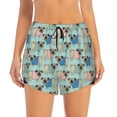 thumbnail image 2 of Balery Colorful Pugs Pantalones cortos deportivos para mujer con forro y dos bolsillos, elásticos, para entrenamiento, gimnasio, yoga-XX-Large, 2 of 7