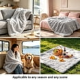 thumbnail image 4 of Phantoscope 880GSM Shaggy Faux Fur Throw Blanket, Ultra Soft Fluffy Plush Blanket for Couch, Light Gray, 50"x60", 4 of 6