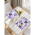 thumbnail image 5 of Purple Ombre Spring Floral Placemats Set of 8, Summer Botanical Flowers Placemats for Dining Table, Place Mats for Kitchen Tabletop, Waterproof Wipeable Dining Table Mats Set, 5 of 9
