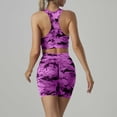 thumbnail image 4 of CIENVNSTG Two Piece Workout Sets for Women Summer Seamless High Waist Shorts Yoga Outfits Sports Bra Gym Shorts Workout Gym Yoga Purple XL, 4 of 5