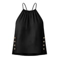 thumbnail image 5 of WEIWEN Workout Tank Tops Woman Women's Silk Satin Camisole Tank Tops 2026 V Neck Pleated Dressy Sleeveless Blouses Summer Business Casual Work Shirts Black, XXL, 5 of 5