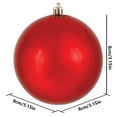 thumbnail image 3 of 3 Inch Large Christmas Ornaments 6PCS Christmas Tree Ornaments Set, Shatterproof Ornaments Hanging Shatterproof Plastic Decorative Baubles for Xmas Tree Party Decoration,Red,6 Pcs,3.1",8cm, 3 of 7