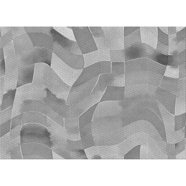 Ahgly Company Machine Washable Indoor Rectangle Transitional Gray Cloud Gray Area Rugs, 5' x 7'