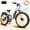 White, variant on ESKUTE C300R 1500W Electric Bike for Adults, 48V 20.8Ah Battery, 26"x4.0" Fat Tire Step-Thru Ebike, 32MPH, 80 Miles, Full Suspension Electric Bicycle, 8-Speed White, UL2849
