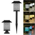 thumbnail image 2 of Paquete de 2 luces solares para caminos al aire libre, luces de jardín con energía solar, luces LED impermeables para caminos para patio, césped, pati Blanco C Soledad luces de camino al aire libre, 2 of 8