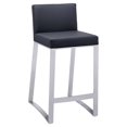 thumbnail image 1 of Sunpan Architect 25.5" Contemporary Faux Leather Counter Stool in Black, 1 of 3