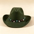 thumbnail image 5 of Sun Hats for Women Wide Brim Cowboy Hat Western Jazz Style Autumn Winter Hats, 5 of 5