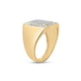 thumbnail image 4 of 10kt Yellow Gold Mens Round Diamond Square Cluster Ring 1/3 Cttw, 4 of 4