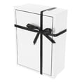 thumbnail image 3 of Caja de regalo plegable con tapa y cinta, elegante embalaje de cartón blanco para cumpleaños, bodas, San Valentín y Navidad., 3 of 5