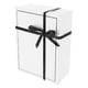 thumbnail image 3 of Caja de regalo plegable con tapa y cinta, elegante embalaje de cartón blanco para cumpleaños, bodas, San Valentín y Navidad., 3 of 5