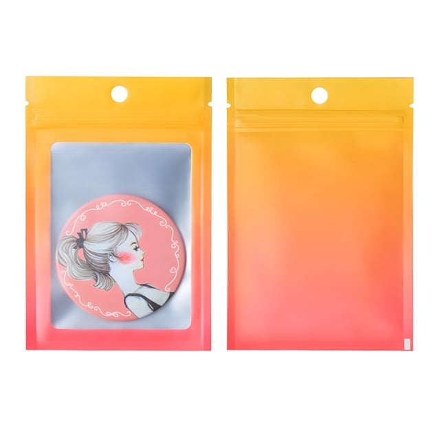 Aspire 100 Pack Resealable Mylar Zip Bags with Clear Window