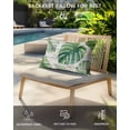 thumbnail image 4 of Pack of 2 Outdoor Lumbar Pillow Covers 11x16 Inch, Summer Tropical Waterproof Throw Pillow Covers Set, Farmhouse Botanical Leaves Wooden Indoor&Outdoor Decorative Cushion Cases for Patio Porch Car, 4 of 7