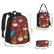 thumbnail image 2 of Easygdp Coffee Cups Mochila para Niños y Niñas con Set de Caja de Almuerzo y Estuche para Lápices 3 en 1, Mochila Escolar Estampada para Adolescentes, 2 of 7
