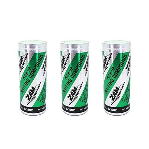 Zam Buffing Compound Jewelers Polishing Rouge Buff Cut & Polish 1/4 Lb Tube - 3 Pack